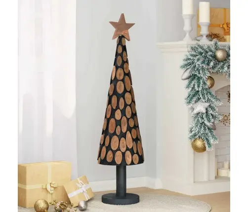 Ziemassvētku Eglīte Ar Statīvu Brūna 120 Cm Masīvs Tīkkoks Vidaxl