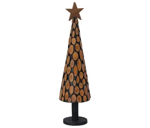 Ziemassvētku Eglīte Ar Statīvu Brūna 120 Cm Masīvs Tīkkoks Vidaxl
