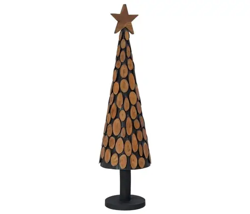 Ziemassvētku Eglīte Ar Statīvu Brūna 120 Cm Masīvs Tīkkoks Vidaxl