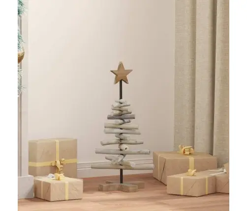 Ziemassvētku Eglīte Ar Statīvu Brūna 60 Cm Masīvs Tīkkoks Vidaxl