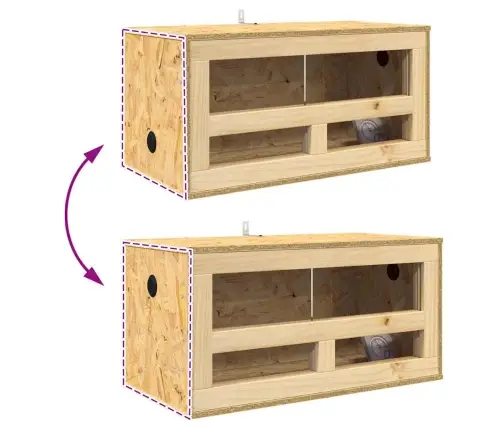 Terārijs Brūna 60 X 30 X 80 Cm Osb Vidaxl
