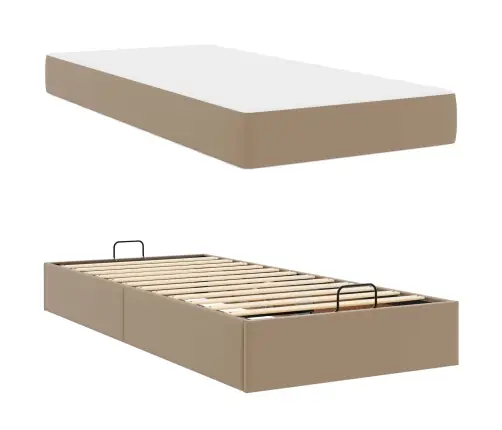 Lovos Rėmas Su Čiužiniu Su Čiužiniu 2 Pcs Gelsvai Ruda Pvc