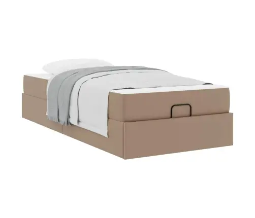 Gultas Rāmis Ar Matraci Kapučīno 90 X 190 Cm Mākslīgā Āda Vidaxl