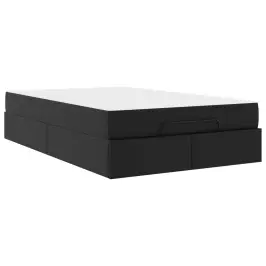 Lovos Rėmas Su Čiužiniu Su Čiužiniu 2 Pcs Juoda Pvc