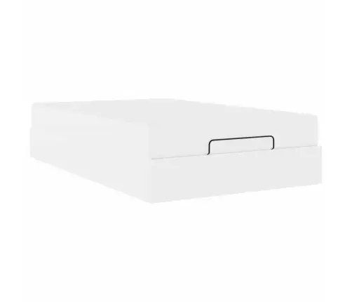 Gultas Rāmis Ar Matraci Tīri Balts 120 X 190 Cm Mākslīgā Āda Vidaxl