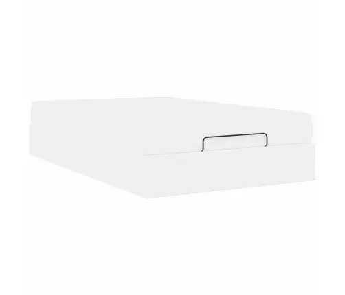 Gultas Rāmis Ar Matraci Tīri Balts 120 X 200 Cm Mākslīgā Āda Vidaxl