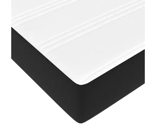 Gultas Rāmis Ar Matraci Cits Melna 140 X 200 Cm Mākslīgā Āda Vidaxl