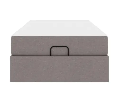 Gultas Rāmis Ar Matraci Pelēkbrūna 80 X 200 Cm Audums Vidaxl