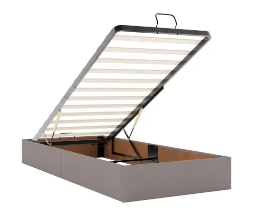 Gultas Rāmis Ar Matraci Pelēkbrūna 80 X 200 Cm Audums Vidaxl