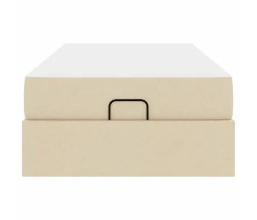 Voodiraam Madratsiga Madratsiga 2 Pcs Cream Kangas