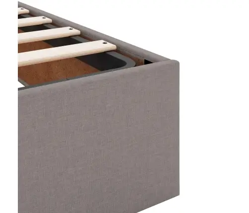 Voodiraam Madratsiga Madratsiga 2 Pcs Pruunikashall Kangas