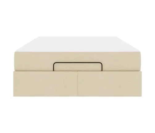 Voodiraam Madratsiga Madratsiga 2 Pcs Cream Kangas