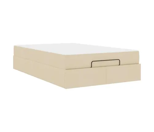 Voodiraam Madratsiga Madratsiga 2 Pcs Cream Kangas