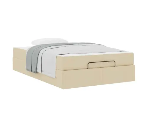 Voodiraam Madratsiga Madratsiga 2 Pcs Cream Kangas