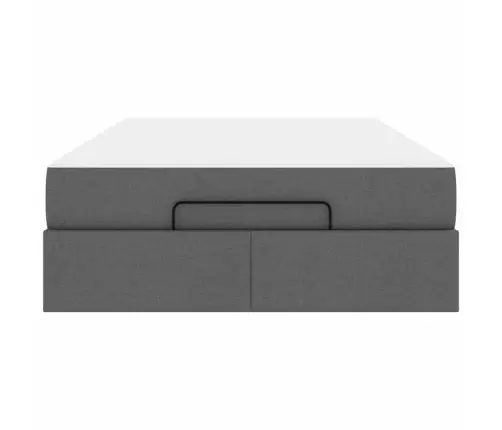 Gultas Rāmis Tumši Pelēka 120 X 200 Cm Audums Vidaxl