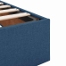 Gultas Rāmis Ar Matraci Zila 140 X 190 Cm Audums Vidaxl