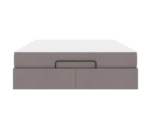 Lovos Rėmas Su Čiužiniu Su Čiužiniu 2 Pcs Taupe Audinys