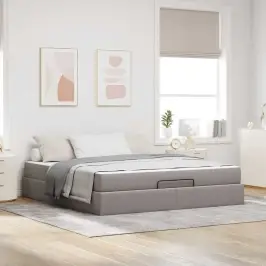 Gultas Rāmis Ar Uzglabāšanu Pelēkbrūna 180 X 200 Cm Audums Vidaxl Gultas Rāmis Ar Uzglabāšanu Pelēkbrūna 180 X 200 Cm Audums Vidaxl