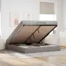 Lovos Rėmas Su Saugykla Taupe 180 X 200 Cm Audinys