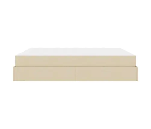 Voodiraam Madratsiga Madratsiga 2 Pcs Cream Kangas