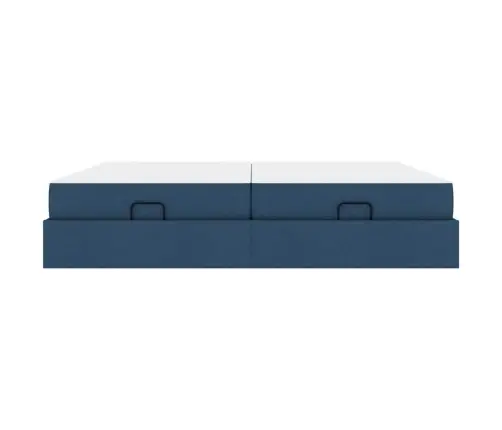 Voodi Raam Ladustamisega Sinine 200 X 200 Cm Kangas