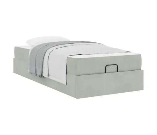 Voodiraam Madratsiga Madratsiga 2 Pcs Helehall Samet