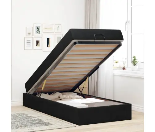 Voodiraam Madratsiga Madratsiga 2 Pcs Must Samet