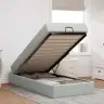 Gultas Rāmis Ar Matraci Gaiši Pelēka 90 X 190 Cm Samts Vidaxl