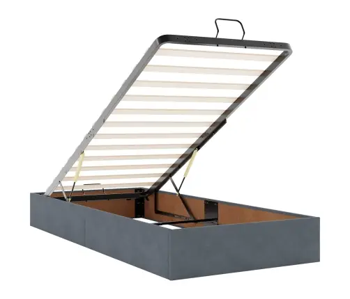 Gultas Rāmis Ar Matraci Tumši Pelēka 90 X 190 Cm Samts Vidaxl