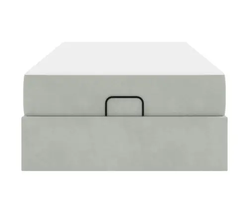 Voodiraam Madratsiga Madratsiga 2 Pcs Helehall Samet