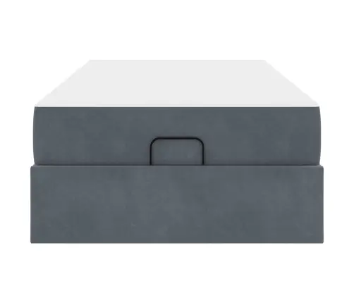 Voodiraam Madratsiga Madratsiga 2 Pcs Hämar Hall Samet