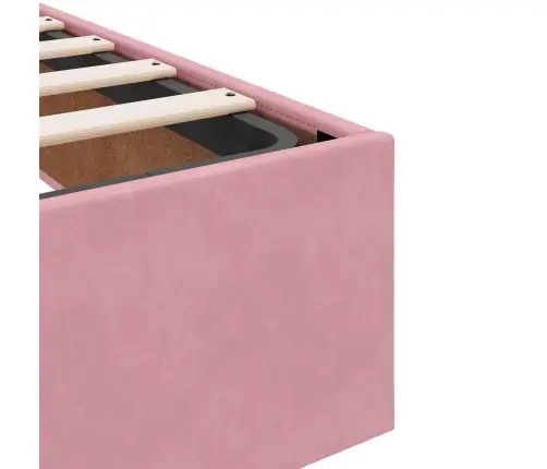 Voodiraam Madratsiga Madratsiga 2 Pcs Roosa Samet