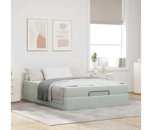 Voodiraam Madratsiga Madratsiga 2 Pcs Helehall Samet