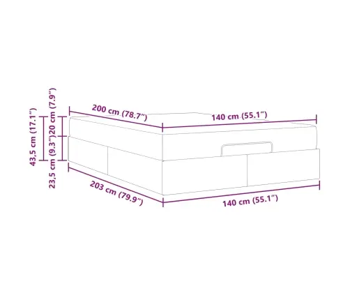 Gultas Rāmis Tumši Zaļa 140 X 200 Cm Samts Vidaxl