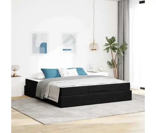 Voodiraam Madratsiga Madratsiga 2 Pcs Must Samet