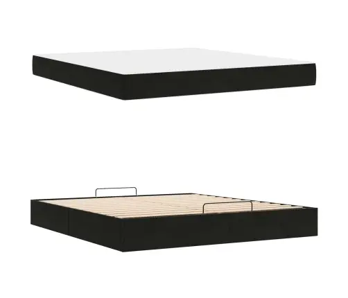 Voodiraam Madratsiga Madratsiga 2 Pcs Must Samet