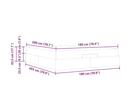 Voodiraam Madratsiga Madratsiga 2 Pcs Roheline Samet