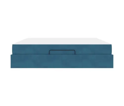 Gultas Rāmis Cits Zila 180 X 200 Cm Samts Vidaxl