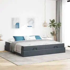 Lovos Rėmas Tamsiai Pilka 200 X 200 Cm Aksomas Lovos Rėmas Tamsiai Pilka 200 X 200 Cm Aksomas