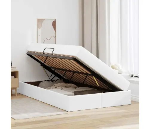 Gulta Ar Uzglabāšanas Vietu Un Matraci Balts 120 X 190 Cm Vidaxl