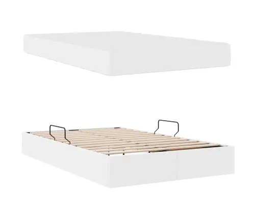 Gulta Ar Uzglabāšanas Vietu Un Matraci Balts 120 X 190 Cm Vidaxl