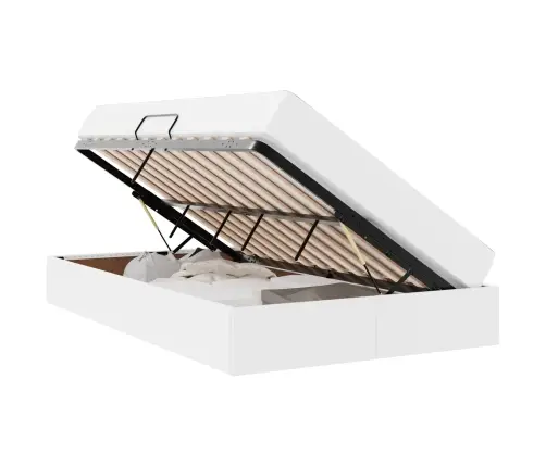 Gulta Ar Uzglabāšanas Vietu Un Matraci Balts 120 X 190 Cm Vidaxl