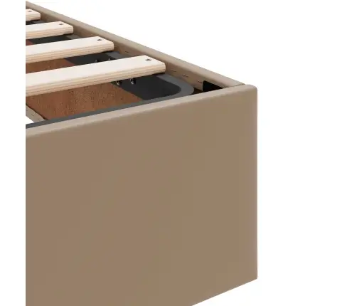 Gulta Ar Uzglabāšanas Vietu Un Matraci Kapučīno 120 X 190 Cm Vidaxl