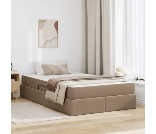 Gulta Ar Uzglabāšanas Vietu Un Matraci Kapučīno 120 X 190 Cm Vidaxl