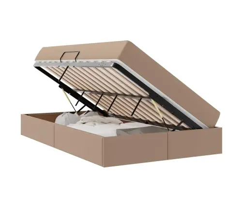 Gulta Ar Uzglabāšanas Vietu Un Matraci Kapučīno 120 X 190 Cm Vidaxl