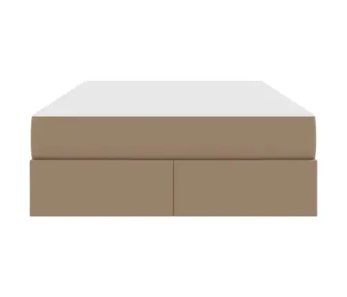 Gulta Ar Uzglabāšanas Vietu Un Matraci Kapučīno 120 X 200 Cm Vidaxl