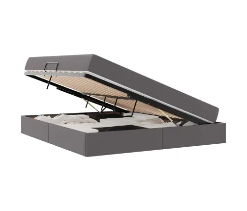 Voodi Hoiukohaga Ja Madratsiga Madratsiga 2 Pcs Hall Nahk