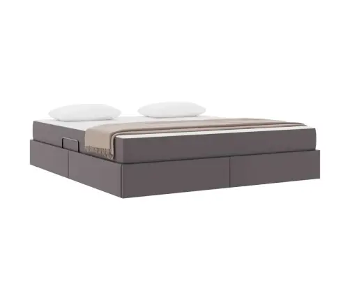 Voodi Hoiukohaga Ja Madratsiga Madratsiga 2 Pcs Hall Nahk