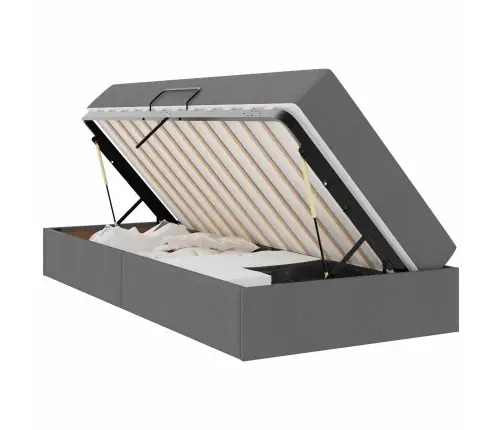 Lova Su Daiktų Laikymo Vieta Ir Čiužiniu Tamsiai Pilka