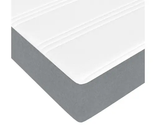 Voodi Hoiukohaga Ja Madratsiga Helehall 100 X 200 Cm Polüester